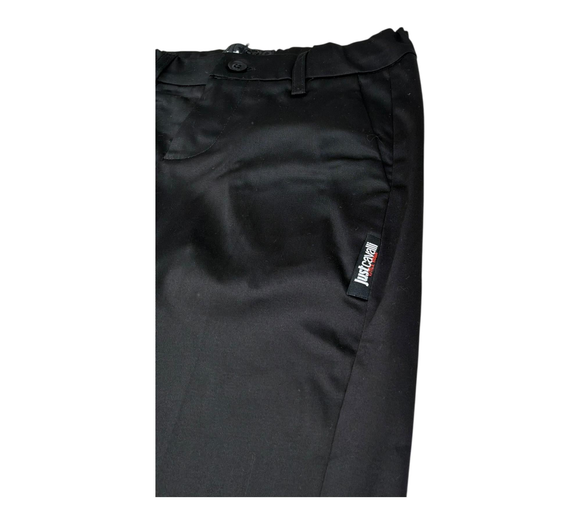 Just Cavalli Pantalone Tinta Unita con Girovita Regolabile per Bambino JBP26054PA NERO JUST CAVALLI 