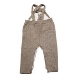 Chicco Salopette In Maglia Tinta Unita Con Ricami Conigli Beige Per Neonato