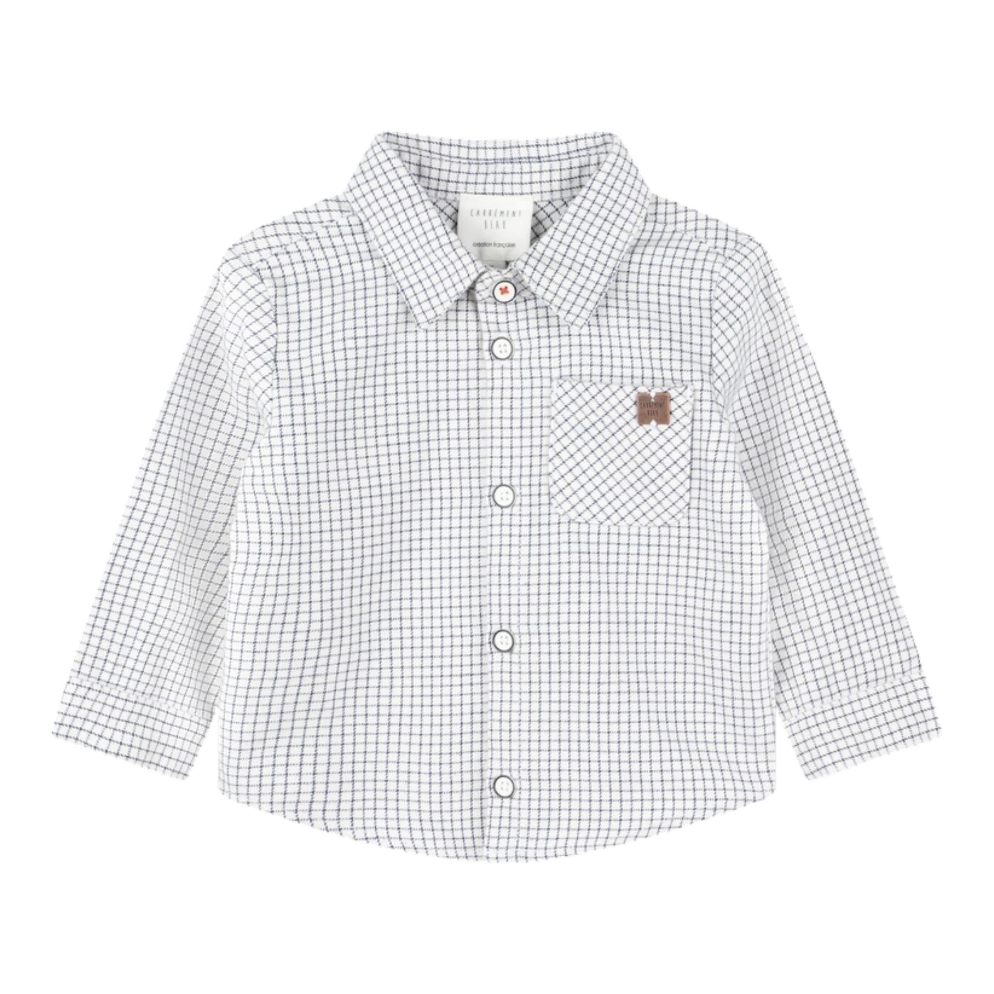 CARRE'MENT BEAU camicia manica lunga fantasia quadri Panna per Neonato Y30270 PANNA CARRE'MENT BEAU 