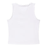 Tommy Hilfiger Canotta Tinta Unita con Ricami per Bambina KG0KG08588X BIANCO TOMMY HILFIGER 