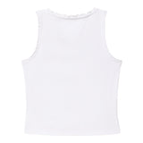 Tommy Hilfiger Canotta Tinta Unita con Ricami per Bambina KG0KG08588X BIANCO TOMMY HILFIGER 