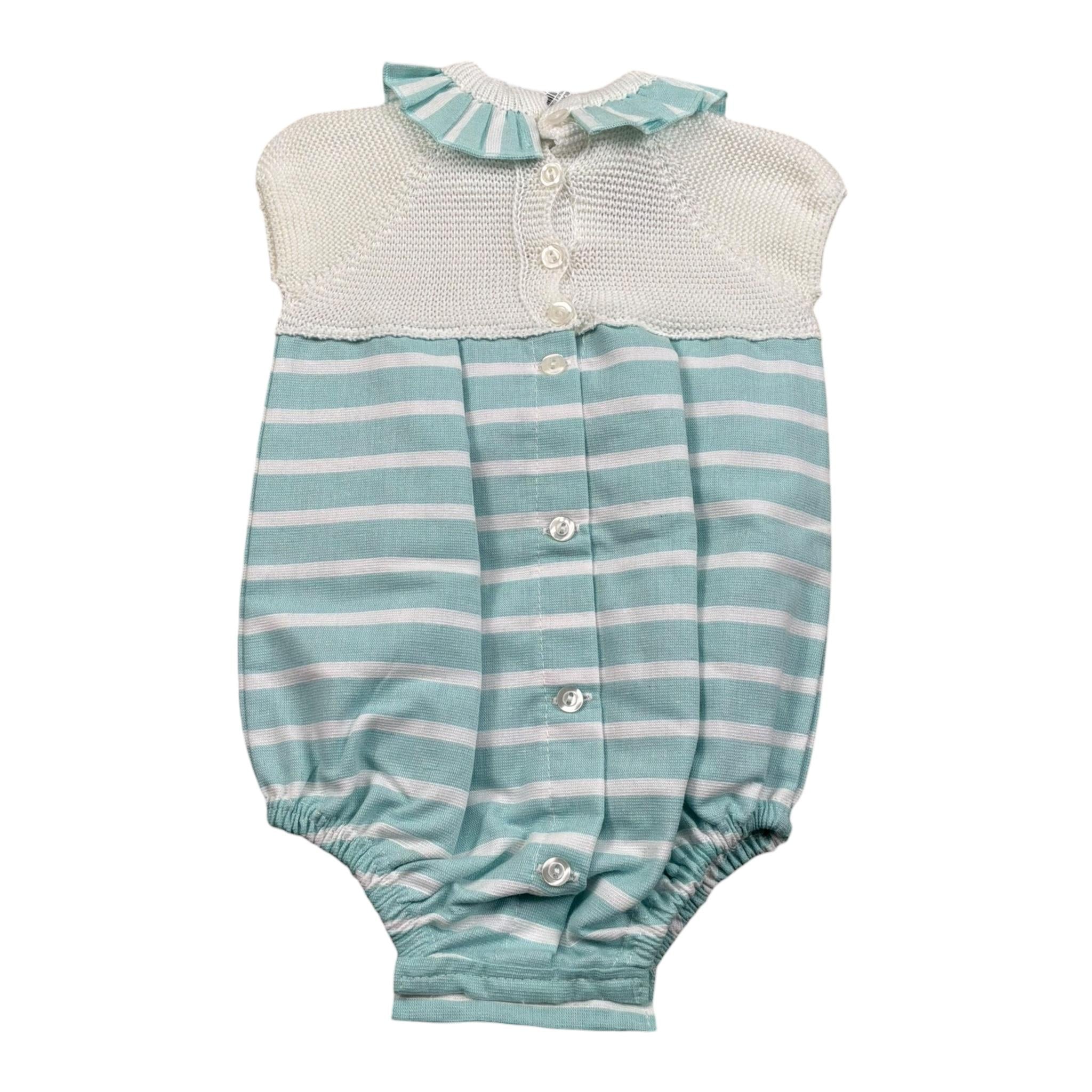 Juliana Pagliaccetto Mezza Manica Fantasia A Righe per Neonata 25168 VERDE ACQUA JULIANA 