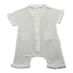 Teddy E Minou Pagliaccetto Mezza Manica Tinta Unita per Neonato E25TU008C0070 PANNA TEDDY E MINOU 