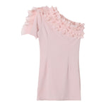 Patrizia Pepe Abito Monospalla tinta unita Rosa per Bambina 7A0486 ROSA PATRIZIA PEPE 