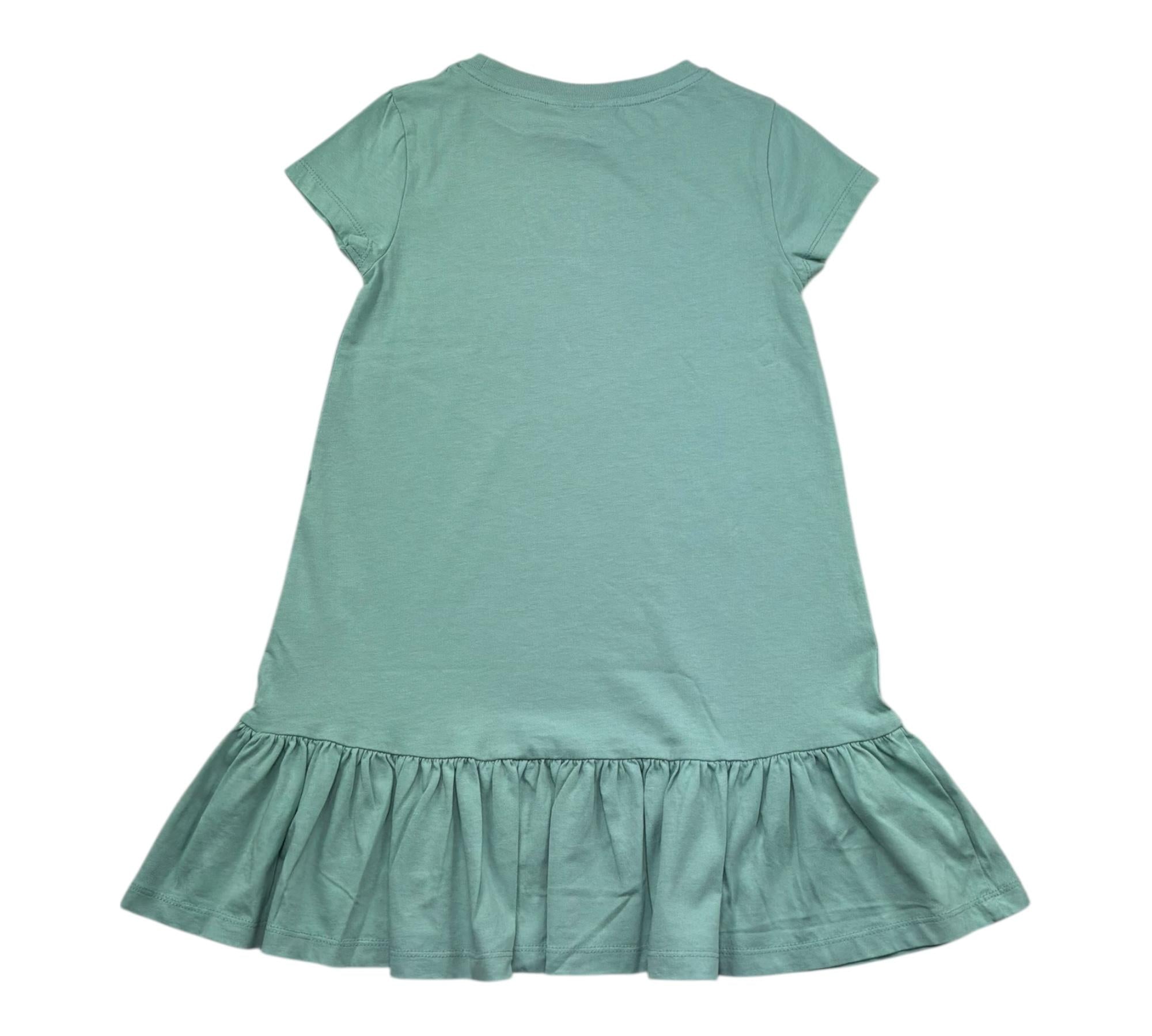 Saint Barth Abito Mezza Manica Tinta Unita con Brillantini per Bambina ABBEYY VERDE SAINT BARTH 