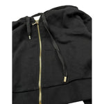 Lu Lu By Miss Grant Felpa Tinta Unita con Zip E Cappuccio per Bambina LL3149 NERO LU LU BY MISS GRANT 