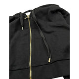 Lu Lu By Miss Grant Felpa Tinta Unita con Zip E Cappuccio per Bambina LL3149 NERO LU LU BY MISS GRANT 