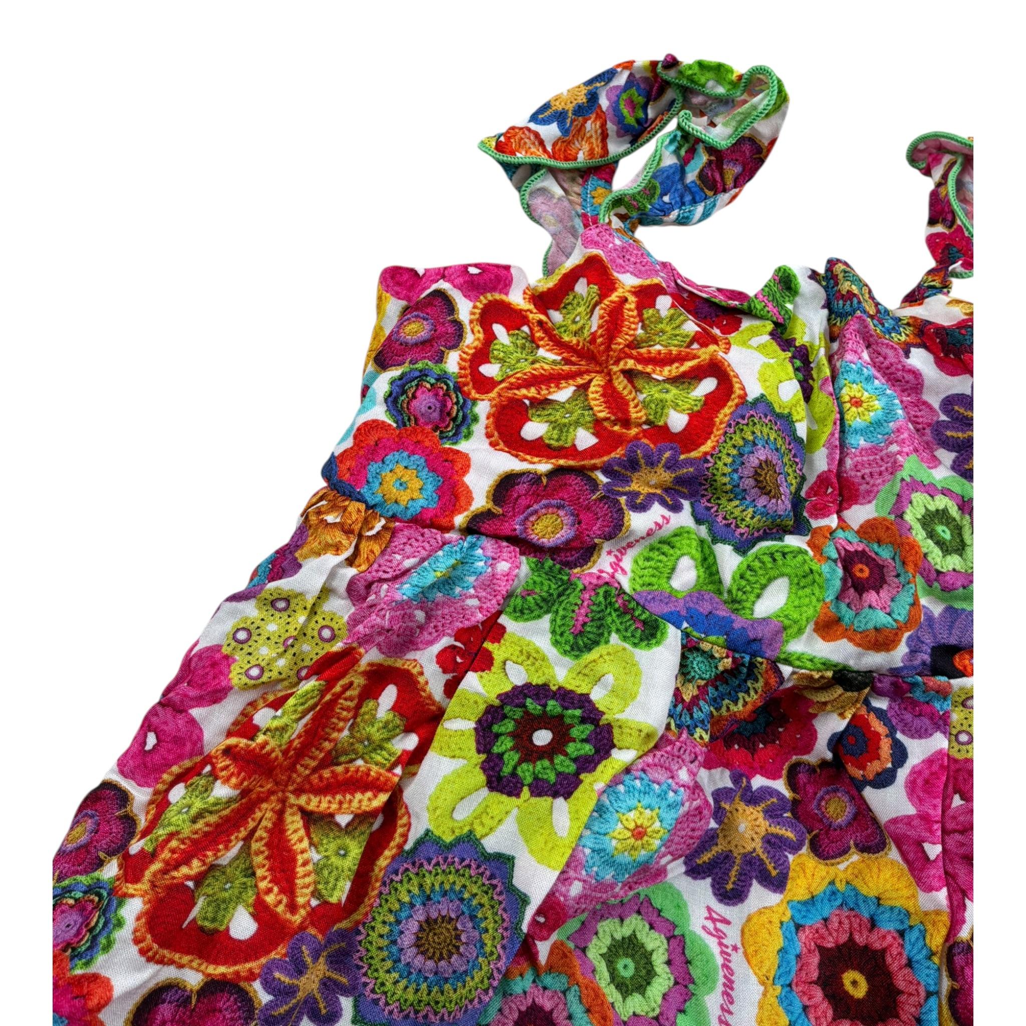 4Giveness Abito Bretelline Fantasia Multicolor per Neonata FGCN3008 MULTICOLOR 4GIVENESS 