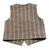 Le Bebe' Gilet Tinta Unita Fantasia A Righe per Neonato LBB5394 MARRONE LE BEBE' 