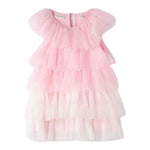 Sarabanda Abito Giromanica Tinta Unita con Tulle per Neonata 0B337 ROSA SARABANDA 