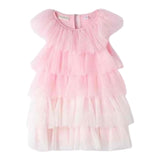 Sarabanda Abito Giromanica Tinta Unita con Tulle per Neonata 0B337 ROSA SARABANDA 