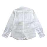 Manuel Ritz Camicia Tinta Unita Con Collo Coreano Bianco Per Bambino