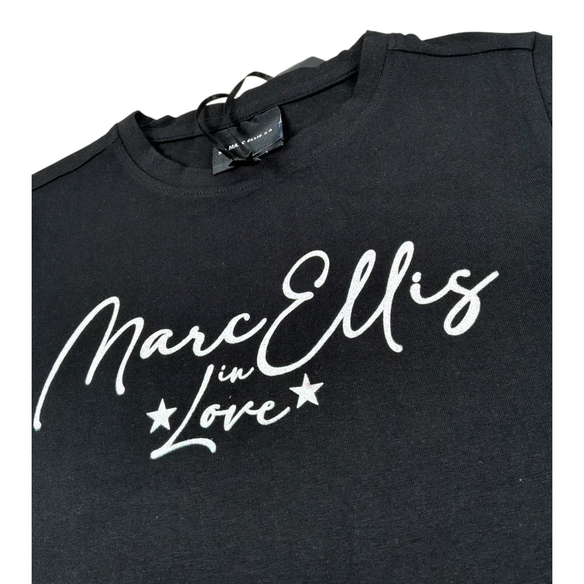 Marc Ellis T-Shirt Girocollo Tinta Unita con Stampa per Bambina JMJTS16481 NERO MARC ELLIS 