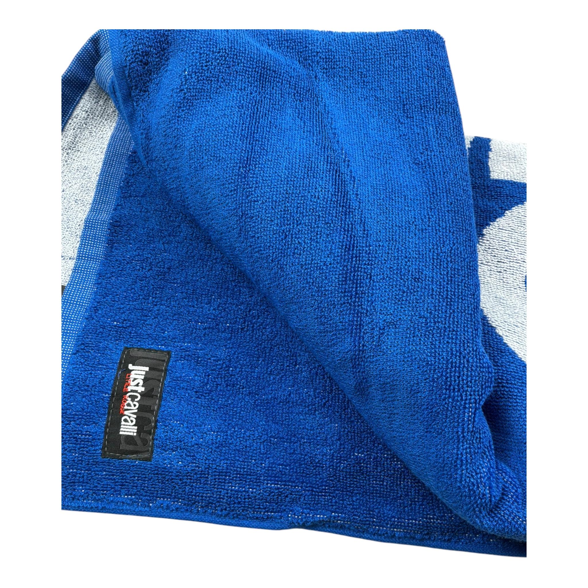 Just Cavalli Telo Mare Tinta Unita con Logo per Bambino JBP26004TM BLU JUST CAVALLI 