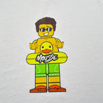 Mousse Canotta Tinta Unita con Stampa per Neonato DINOBEACHHN BIANCO MOUSSE 