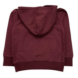 EMC felpa chiusa con cappuccio tinta unita con stapa in contrasto Bordeaux per Bambino CE2985 BORDEAUX EMC 