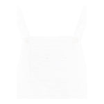 Saint Barth Tuta Intera Tinta Unita Traforata per Bambina TEM001 BIANCO SAINT BARTH 