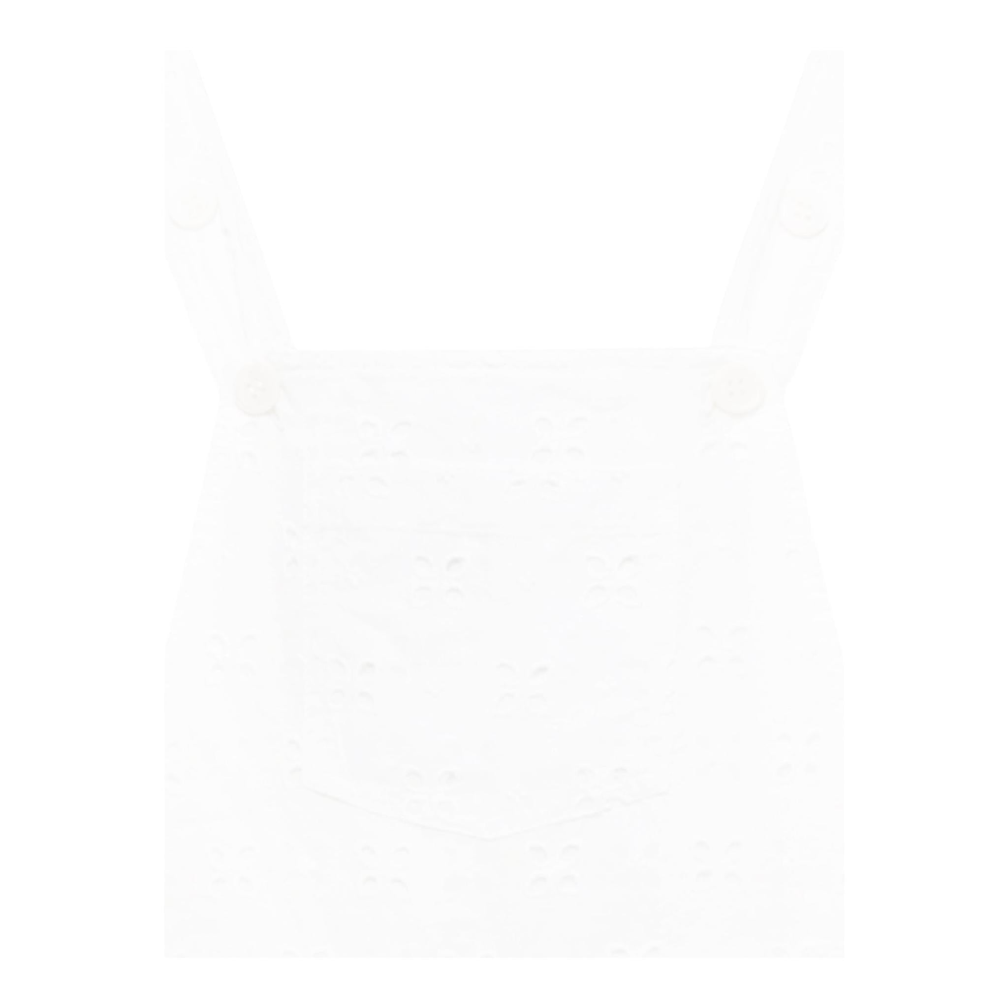 Saint Barth Tuta Intera Tinta Unita Traforata per Bambina TEM001 BIANCO SAINT BARTH 