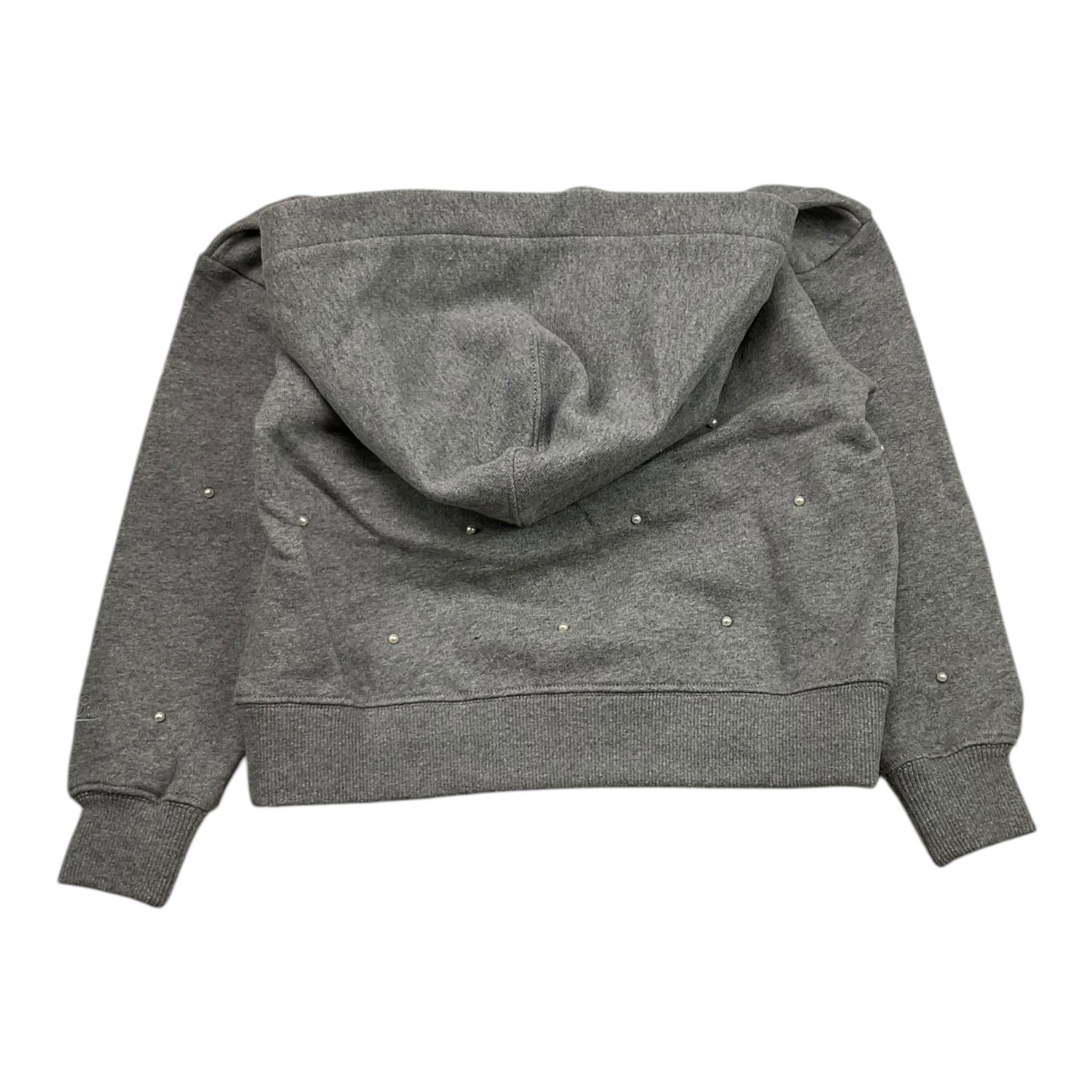 SAINT BARTH felpla tinta unita con cappuccio e applicazioni Grigio per Bambina MIND004 GRIGIO SAINT BARTH 