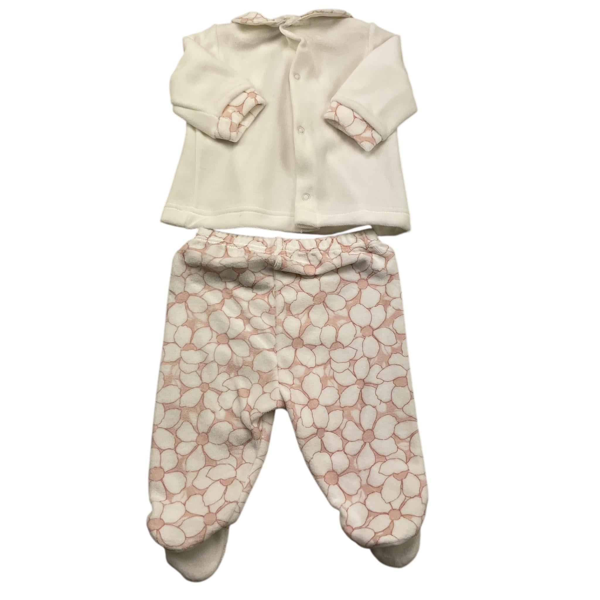 BABY VIP complet 2 pezzi shirt-ghettina bicolore Bianco/rosa per Neonata T3797 BIANCO/ROSA BABY VIP 