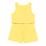 Moschino Completo 2 Pezzi Top-Short Tinta Unita per Bambina HDG01D GIALLO MOSCHINO 