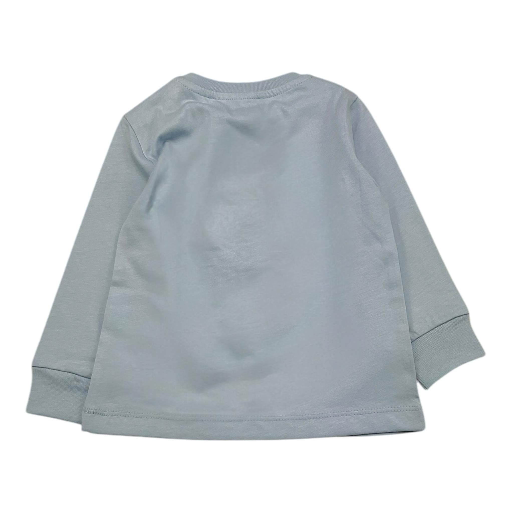 CESARE PACIOTTI shirt girocollo tinta unita con stampa Azzurro per Bambino TSP5371BJ AZZURRO CESARE PACIOTTI 