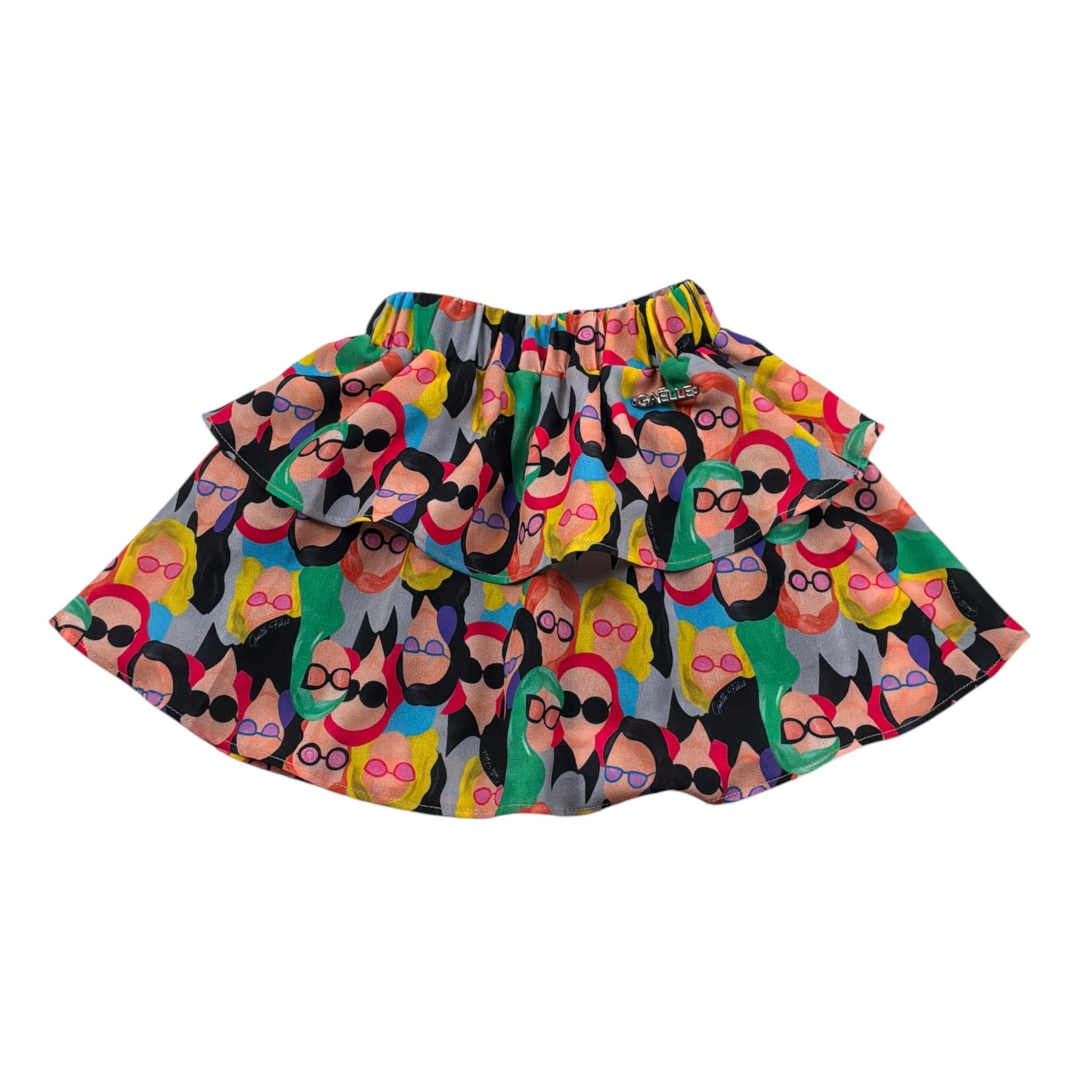 Gaelle Gonna Stampa Fantasia con Elastico In Vita Multicolor per Bambina 2746G00052 MULTICOLOR GAELLE 