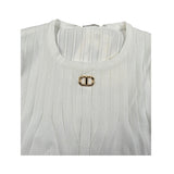 Twinset Maglia Tinta Unita con Logo per Bambina 251GJ3402 PANNA TWINSET 