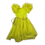 J'Aime' Abito Mezza Manica In Tulle tinta unita Verde per Bambina 4908G VERDE J'AIME' 