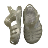 Crocs Sandali In Gomma Tinta Unita Argento Per Bambina