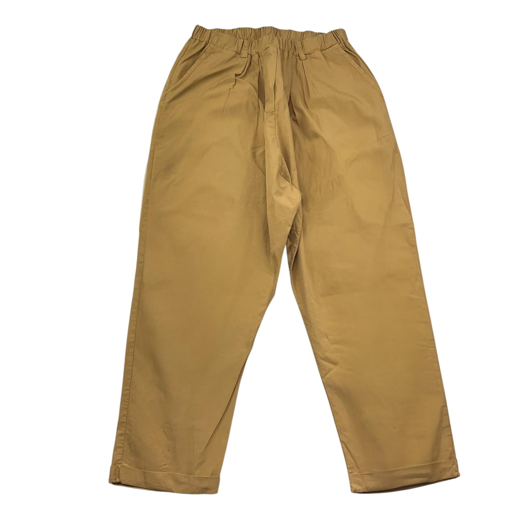 @Madilly Pantalone Tinta Unita con Elastico In Vita per Bambina ZEBU BEIGE @MADILLY 