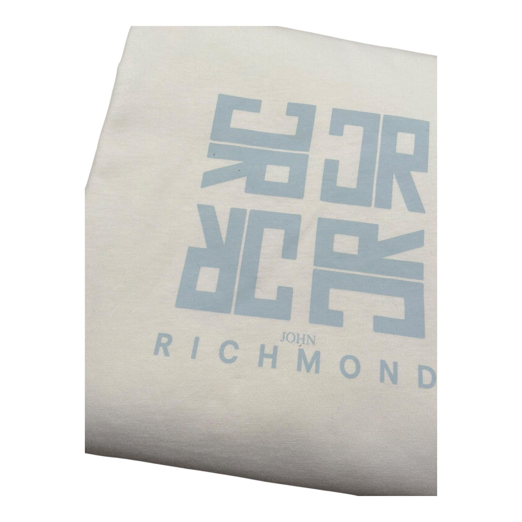 John Richmond Coperta Tinta Unita con Stampa per Neonato RLP26003CE BIANCO/AZZURRO JOHN RICHMOND 