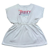 Juicy Couture Abito Mezza Manica Tinta Unita con Stampa per Bambina JBX6529 BIANCO JUICY COUTURE 