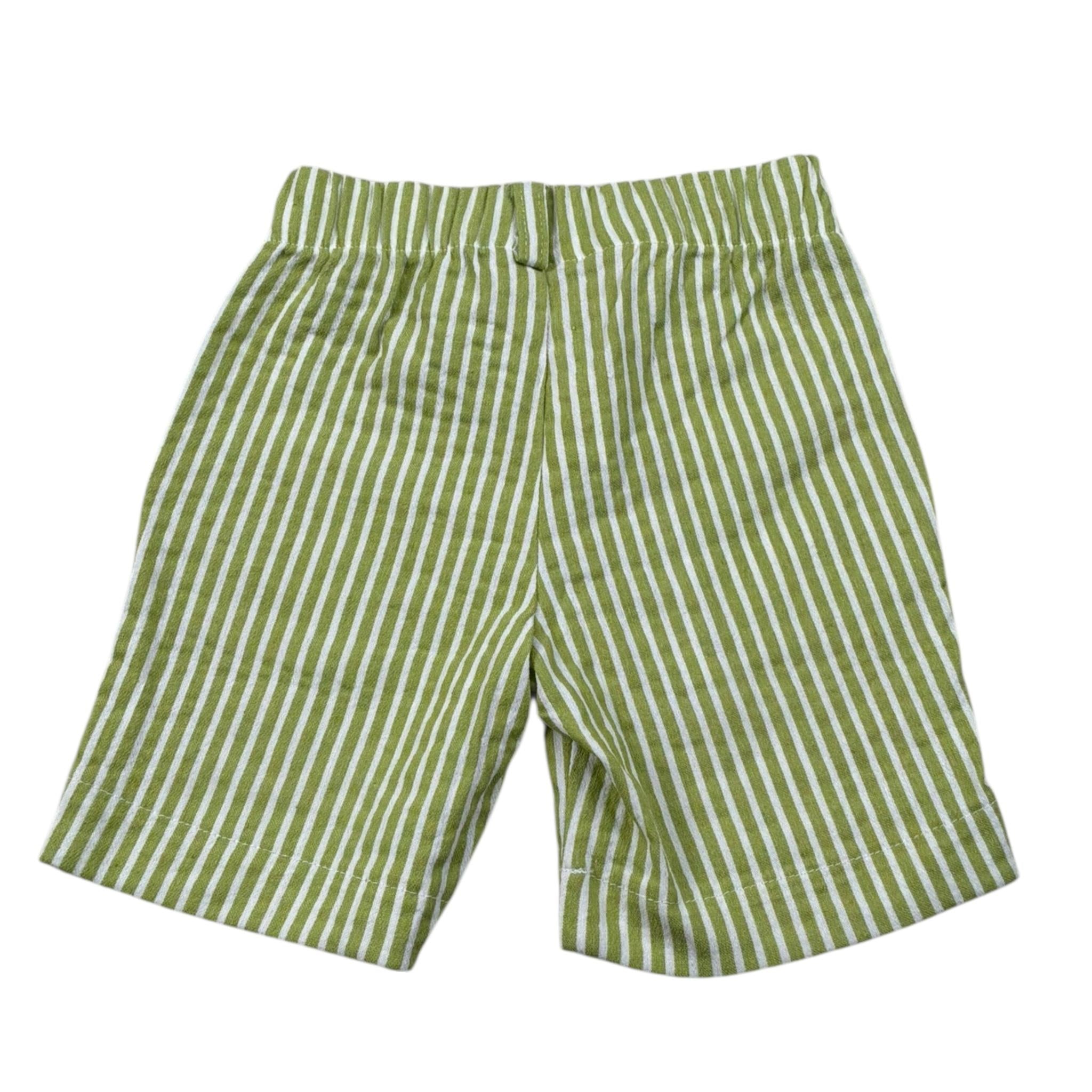 J.O. Milano Bermuda Fantasia A Righe con Elastico In Vita per Neonato 574M1 VERDE J.O. MILANO 