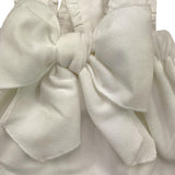 LA STUPENDERIA salopette tinta unita con fiocco Bianco per Neonata TBGN52 BIANCO LA STUPENDERIA 