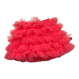 Twinset Gonna Tinta Unita Con Tulle E Elastico In Vita Corallo Per Bambina