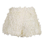 Dou Dou Short Tinta Unita con Applicazioni per Bambina DW6A99 PANNA DOU DOU 