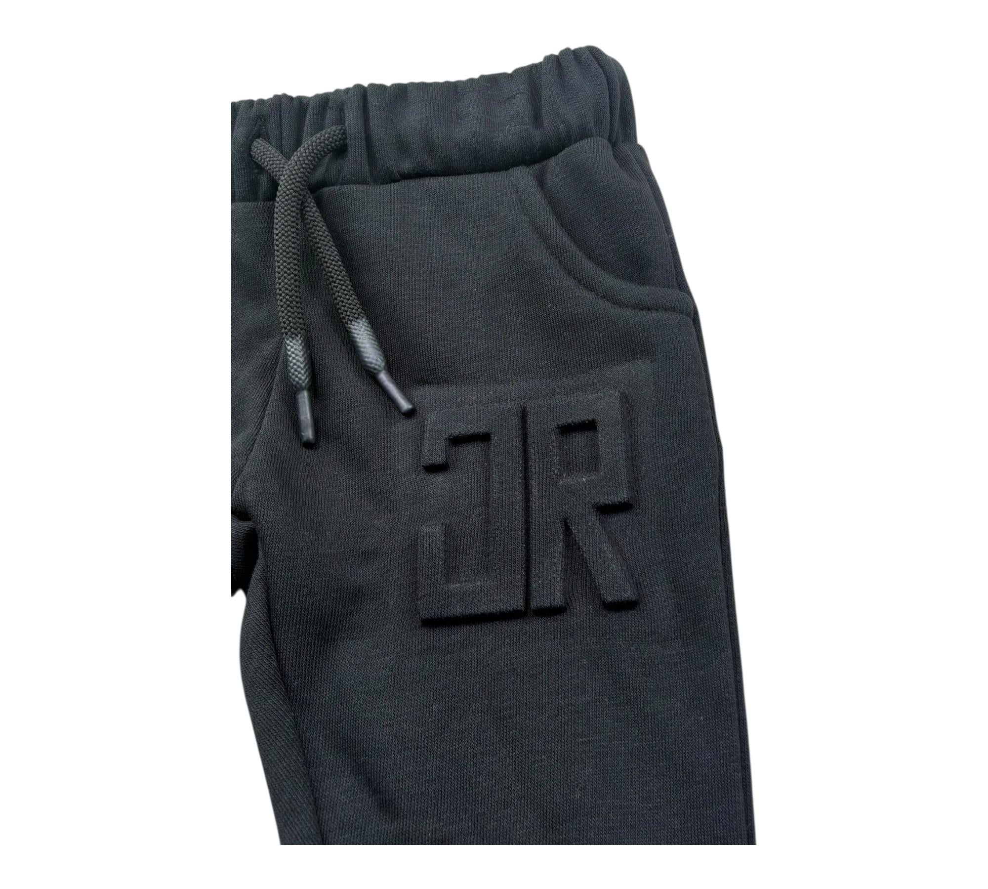 John Richmond Pantalone Tuta Tinta Unita con Logo per Neonato RIP26033PA NERO JOHN RICHMOND 
