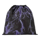 Phobia Archive Sacca Tinta Unita Con Stampe Fulmini Nero/Viola Per Bambino
