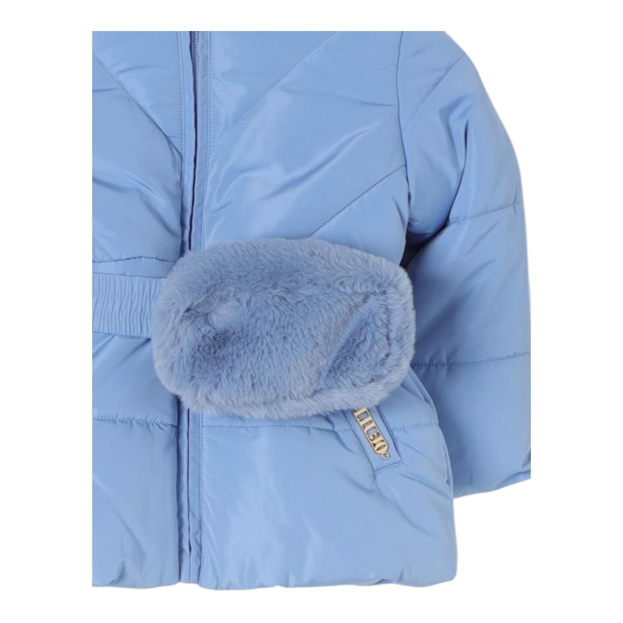 LIU JO giubbino tinta unita con cintura Azzurro per Neonata KF4004T3965N AZZURRO LIU JO 