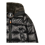 SAVE THE DUCK giubbino tinta unita con zip e pelliccia Nero per Bambino J30974G NERO SAVE THE DUCK 