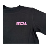 Mcu T-Shirt Girocollo tinta unita con Stampa Nero per Bambina MCU0126 NERO MCU 