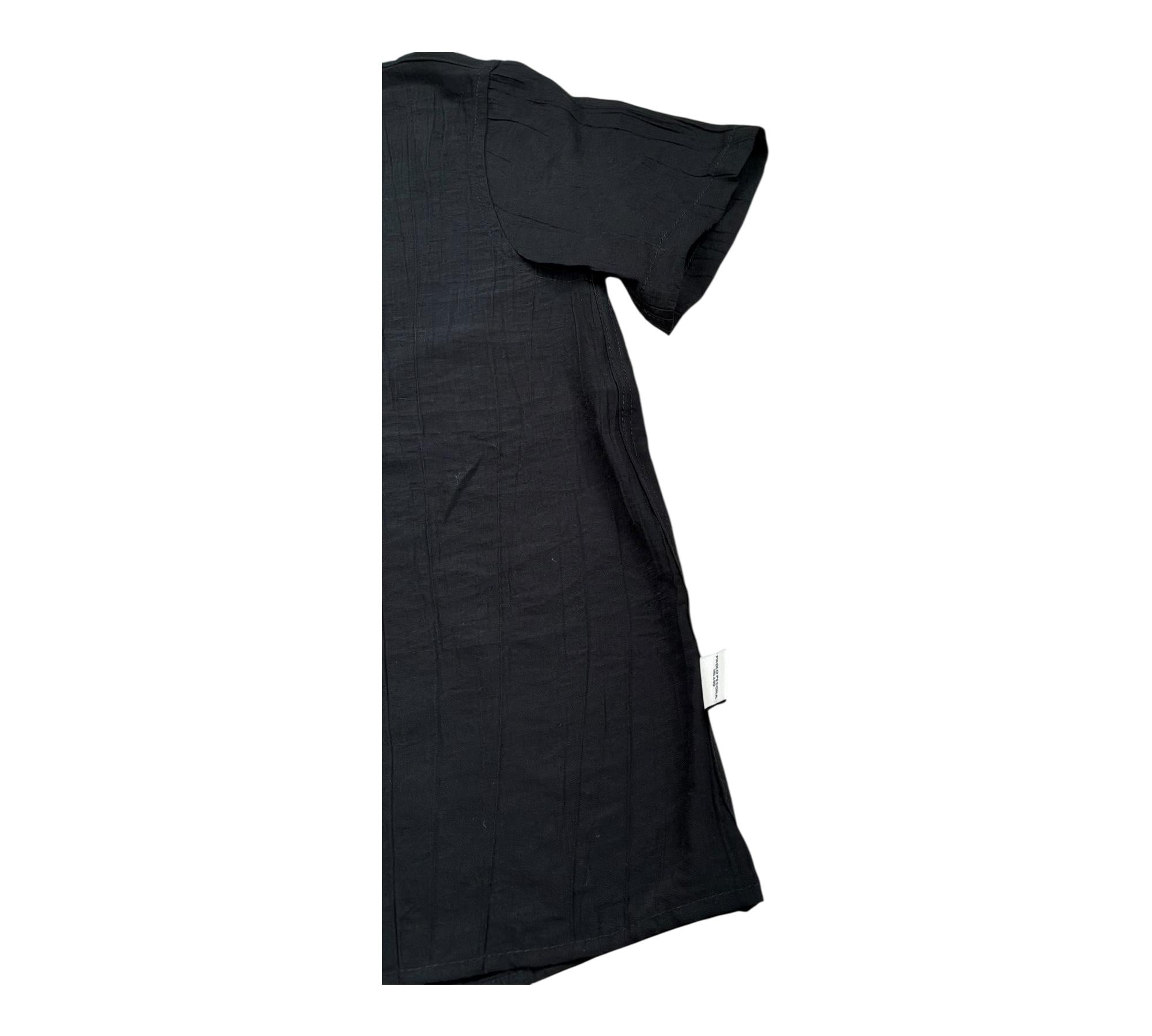 Paolo Pecora Camicia Mezza Manica Tinta Unita per Bambino PP4357 NERO PAOLO PECORA 
