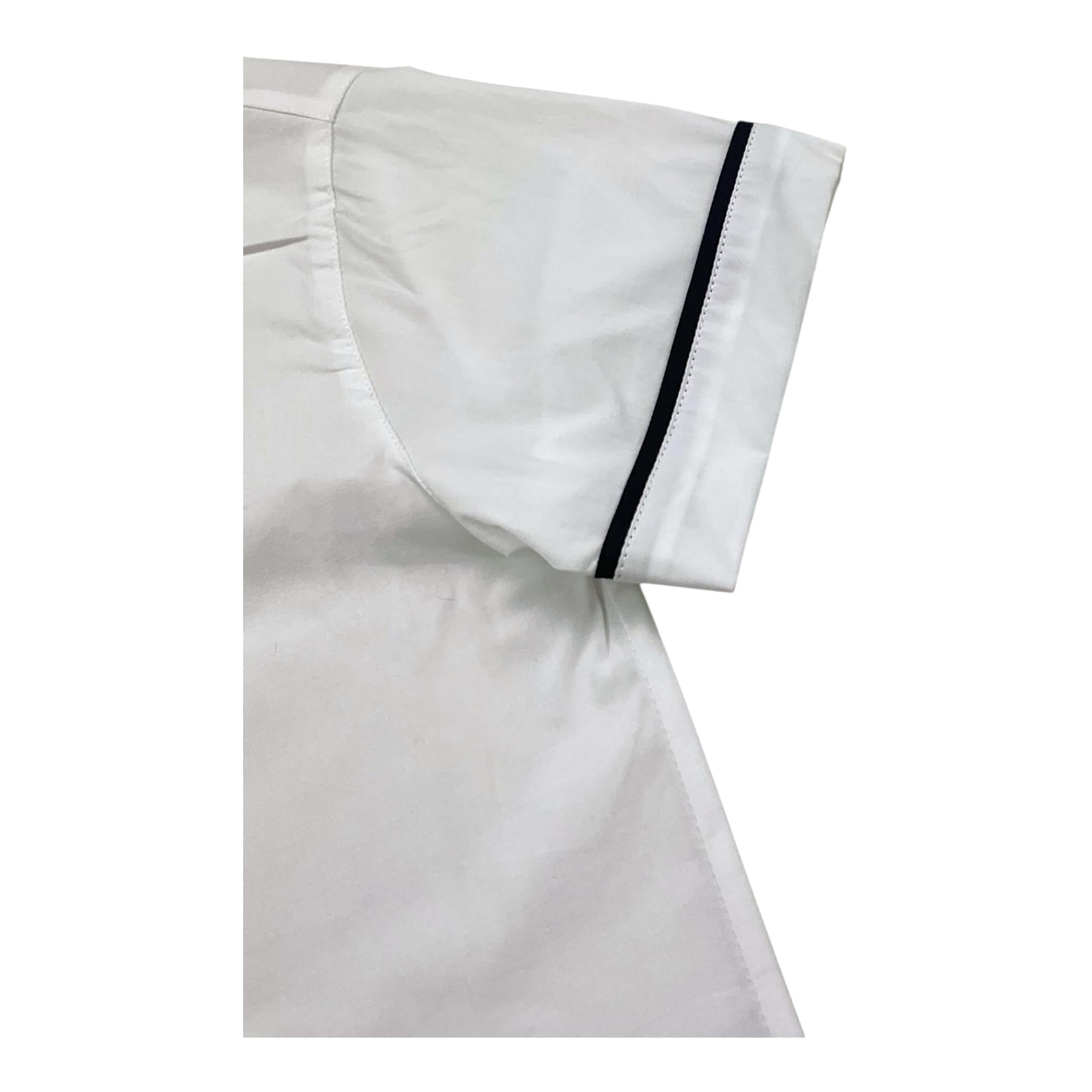 Little Bear Camicia Tinta Unita con Profili In Contrasto per Neonato 8211N BIANCO/BLU LITTLE BEAR 