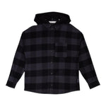 PALM ANGELS giacca modello camicia tinta unita con fantasia a quadri Nero per Bambino PBES002C99 NERO PALM ANGELS 