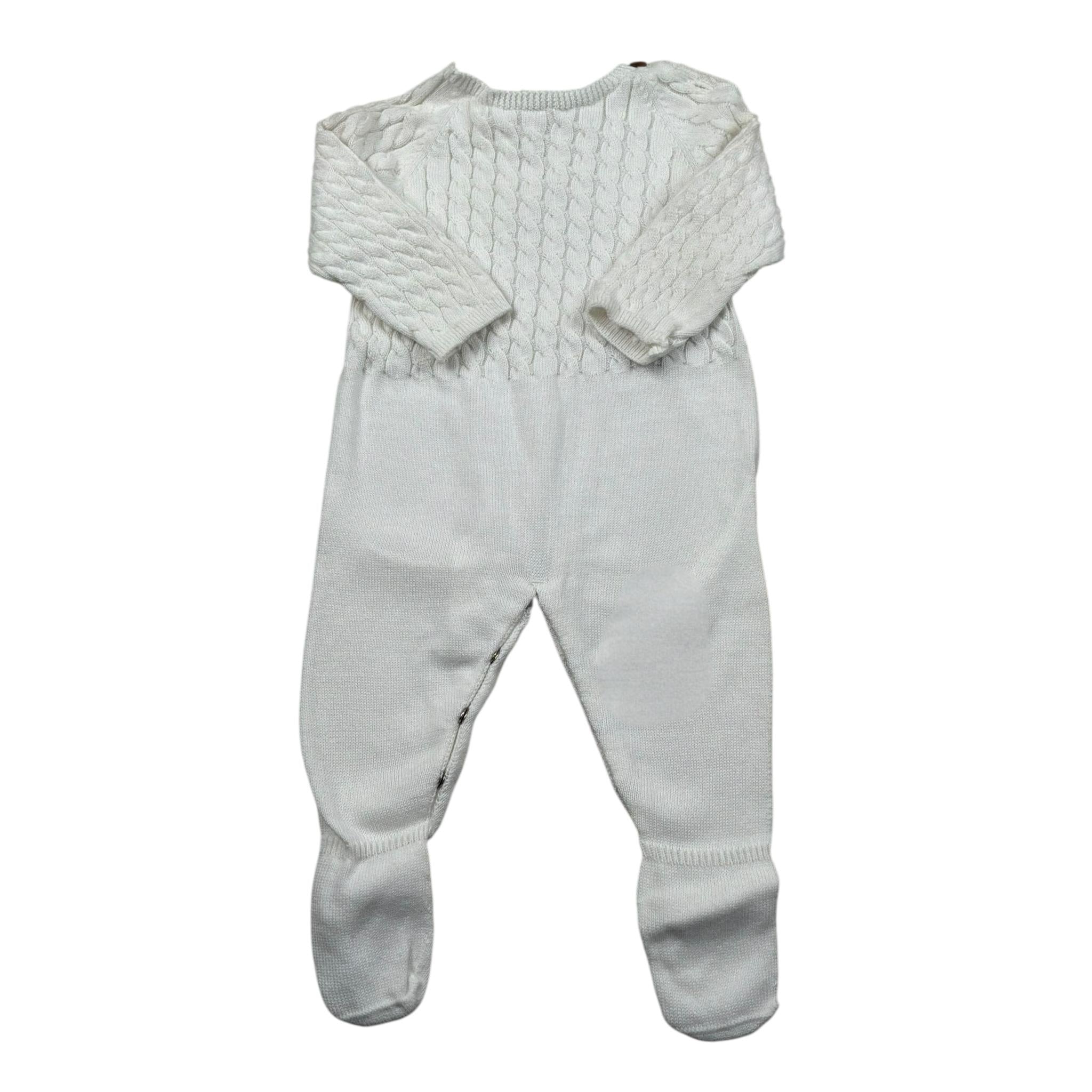 Wedoble Tutina Manica Lunga Tinta Unita per Neonato V2404346A BIANCO WEDOBLE 