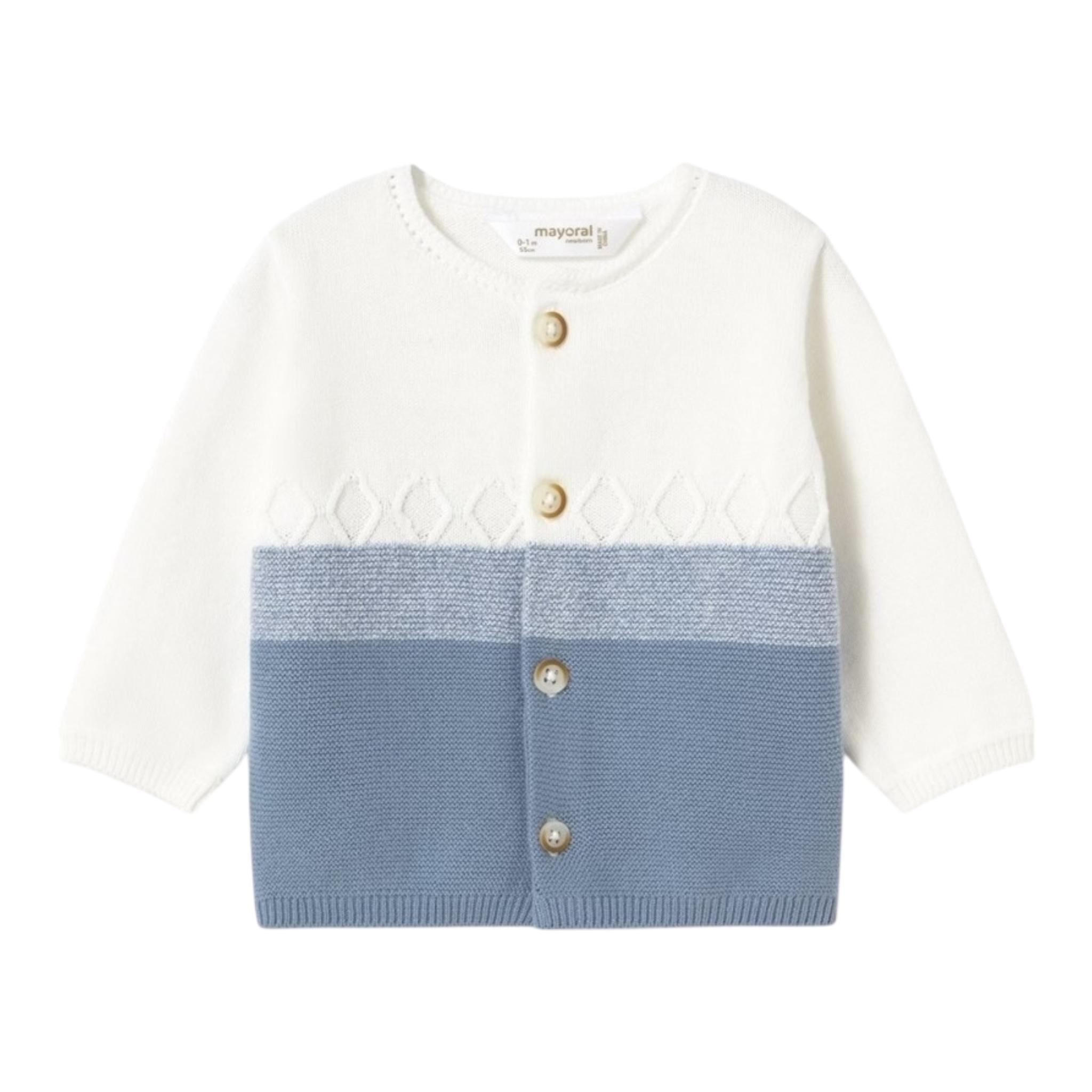 Mayoral Completo 3 Pezzi Cardigan-T-Shirt-Pantalone per Neonato 1560 BLU MAYORAL 