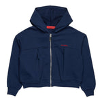Max&Co. Felpa con Zip E Cappuccio Tinta Unita per Bambina MX01156 BLU MAX&Co. 