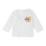 LIU JO shirt girocollo tinta unita con stampa Bianco per Neonata HF4055J0088 BIANCO LIU JO 