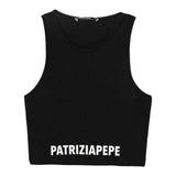 Patrizia Pepe Canotta Tinta Unita con Logo per Bambina 7M0808 NERO PATRIZIA PEPE 